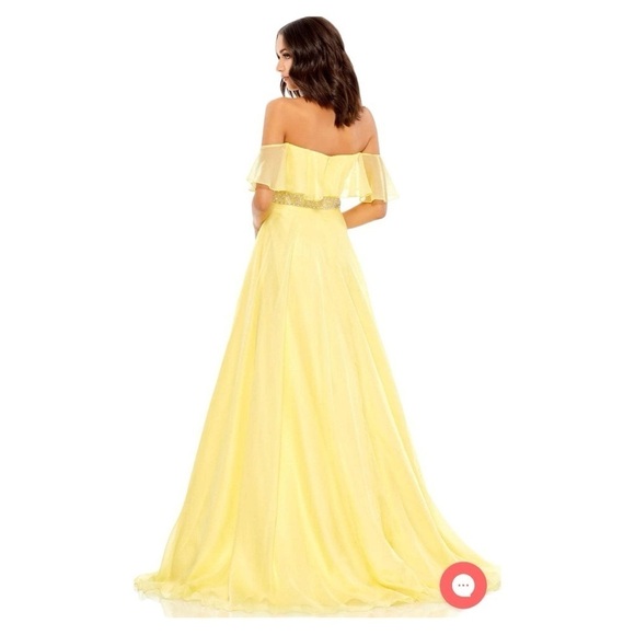 NWT Mac Duggal Ruffled Off-Shoulder A-line Dress - Picture 9 of 9